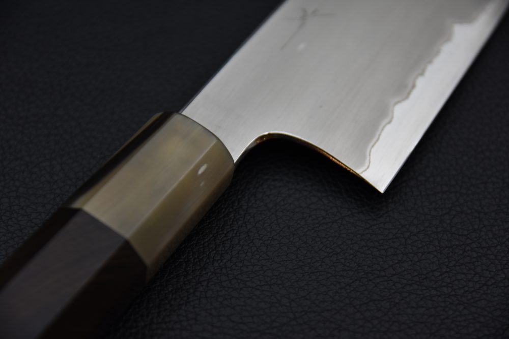 Hitohira Togashi Shirogami #1 Stainless Clad Kasumi Gyuto 210mm Ébène