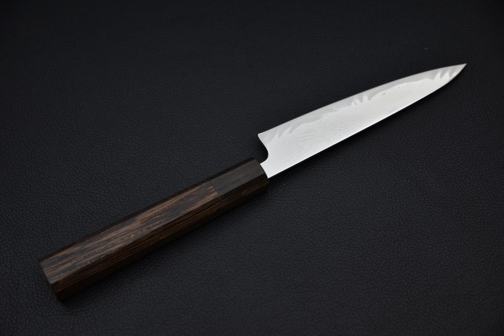 Hitohira Futana Nickel Damascus Petty 135mm Tagayasan