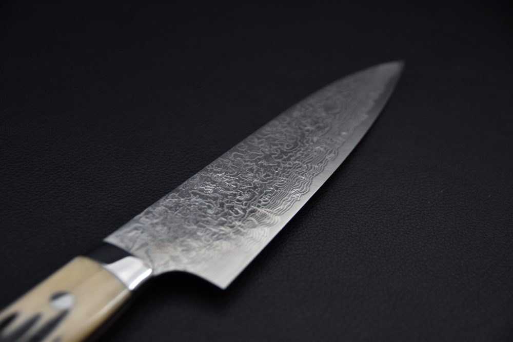 Takeshi Saji R2 Damascus Gyuto 210mm Corne De Cerf