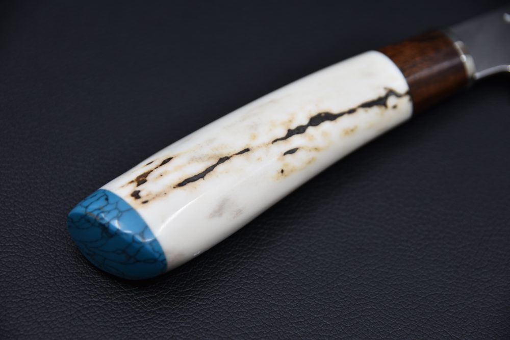 Nakagawa Uchi Hamono Ginsan Migaki Bunka 170mm Stag Horn