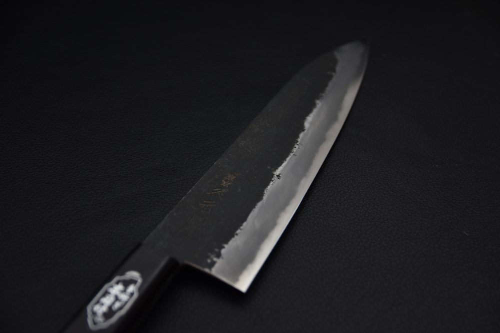 Morihei Hisamoto Kurouchi Shirogami #1 Gyuto 210mm Pakka