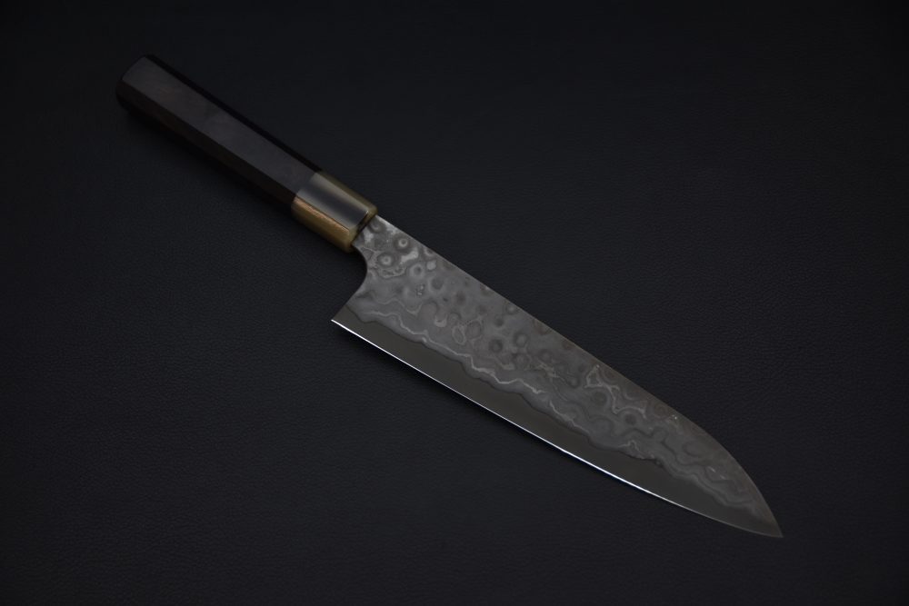 Nigara Hamono Aogami #2 Damascus 210mm Gyuto Ébène #1