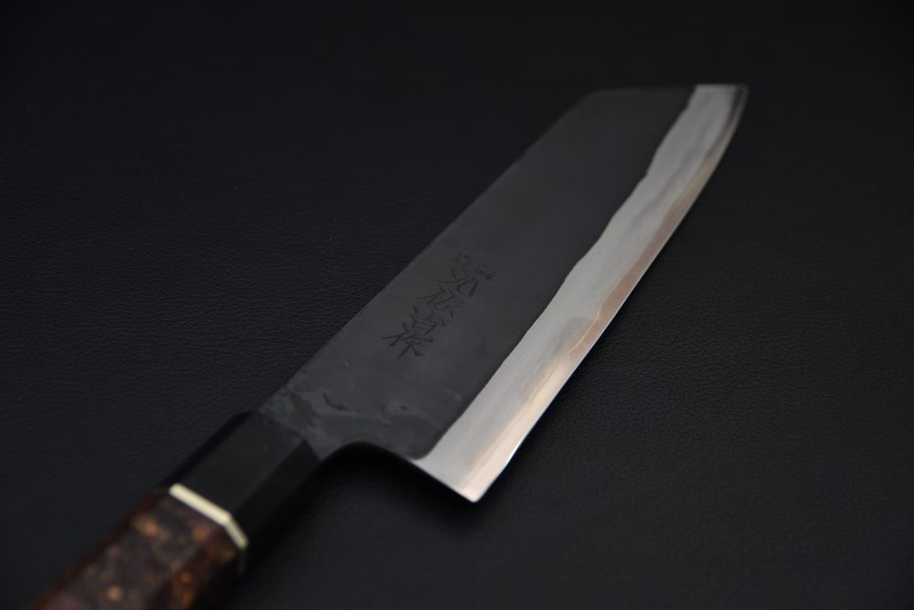 Yoshida Hamono HAP 40 Bunka 190mm Kurouchi Maple Burl (Black)