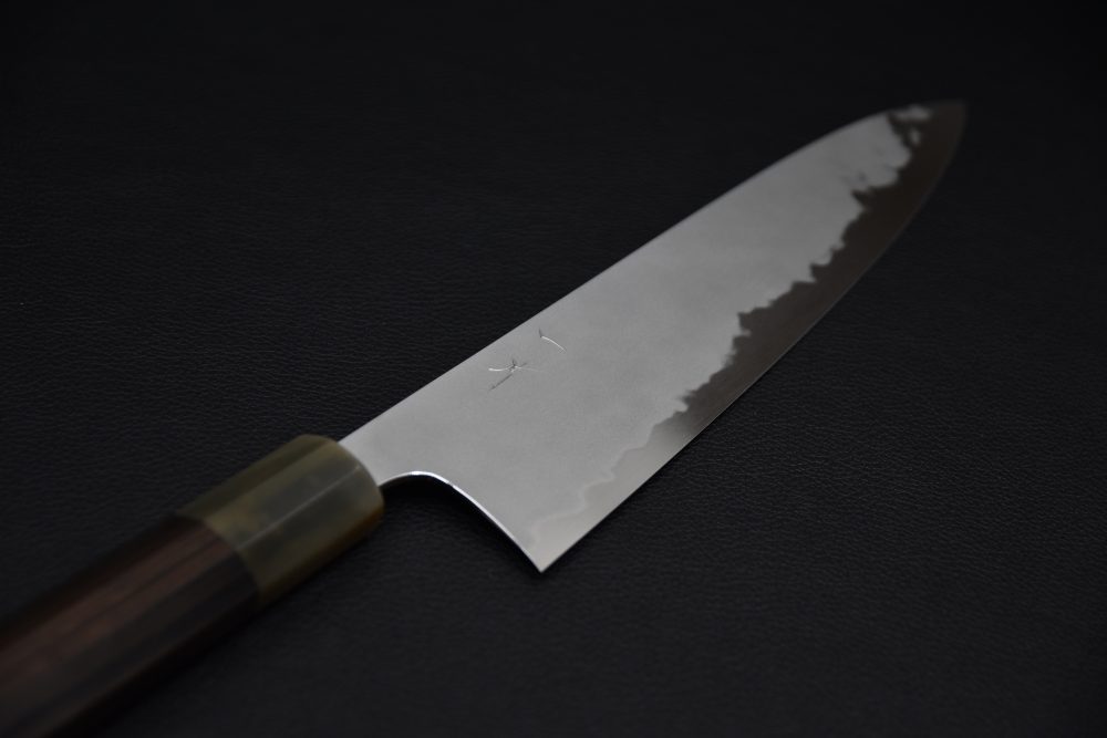 Hitohira Tanaka Yohei Shirogami #1 Kasumi Gyuto 240mm Ébène de Makassar