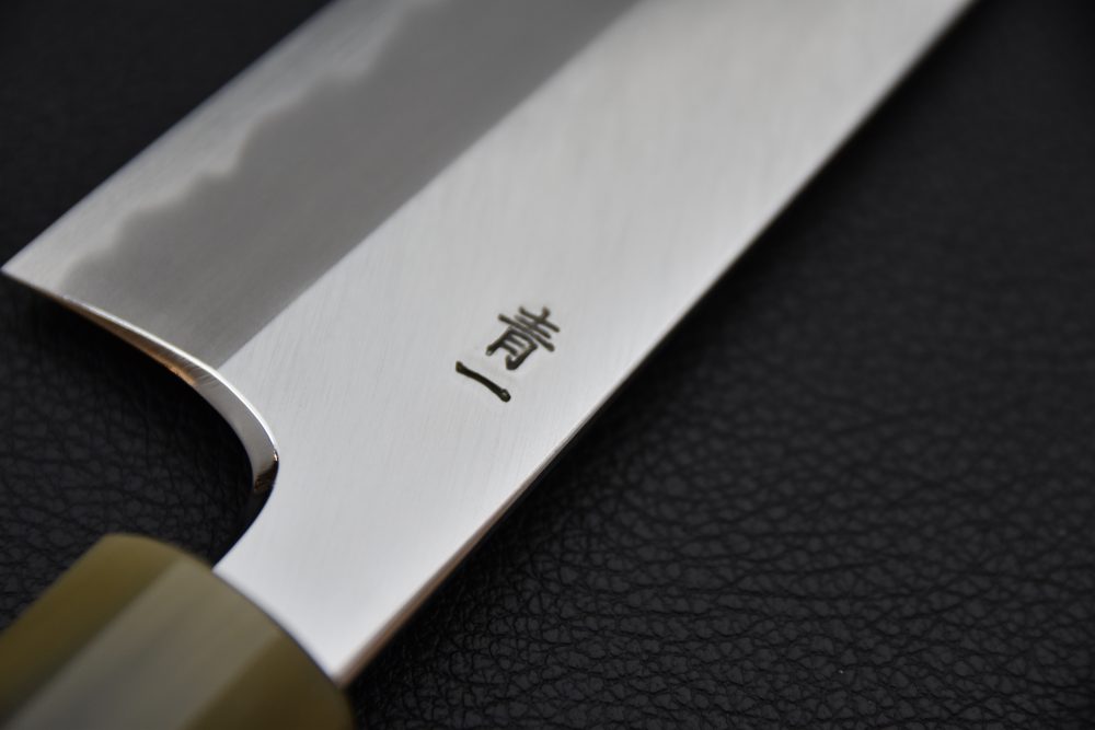 Hitohira Tanaka Kyuzo Aogami #1 Migaki Gyuto 210mm Taihei Ébène