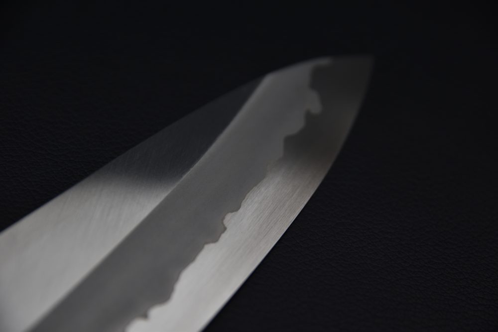 Hitohira Tanaka Kyuzo Aogami #1 Stainless Clad Gyuto 240mm Taihei Ebony