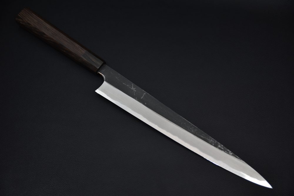 Hitohira Togashi Shirogami #2 Kurouchi Sujihiki 270mm Tagayasan