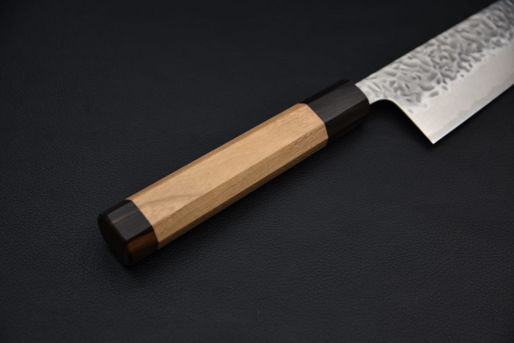 Hitohira Futana Stainless Tsuchime Damascus Gyuto 240mm Cerisier