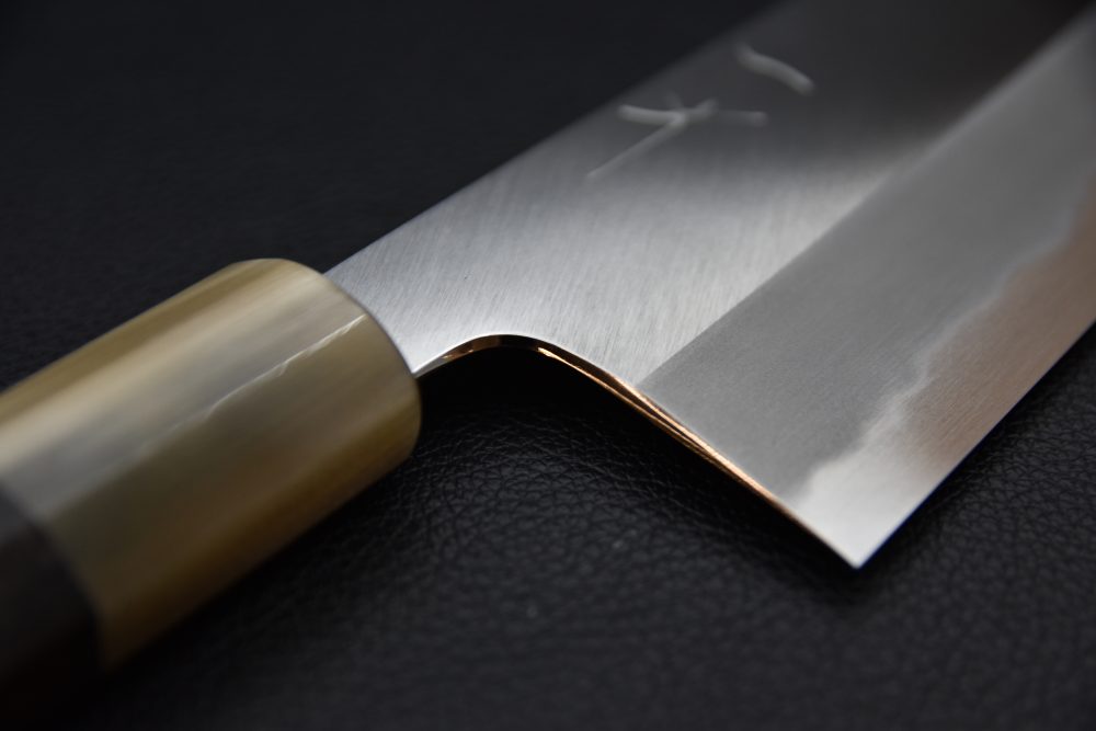 Hitohira Tanaka Kyuzo Aogami #1 Migaki Gyuto 240mm Ébène de Taihei (Extra Height)