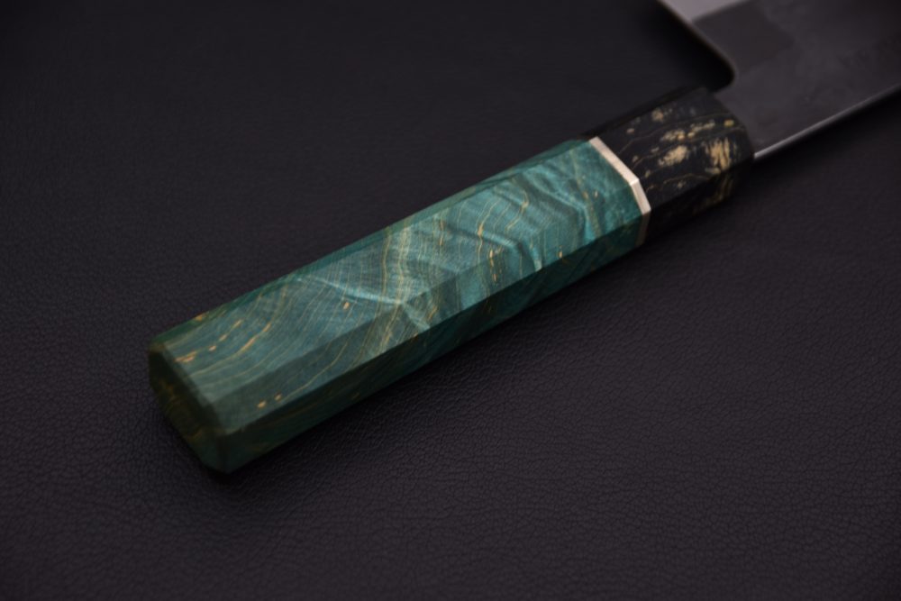 Yoshida Hamono HAP 40 Nakiri 165mm Kurouchi Loupe D'érable (Vert)