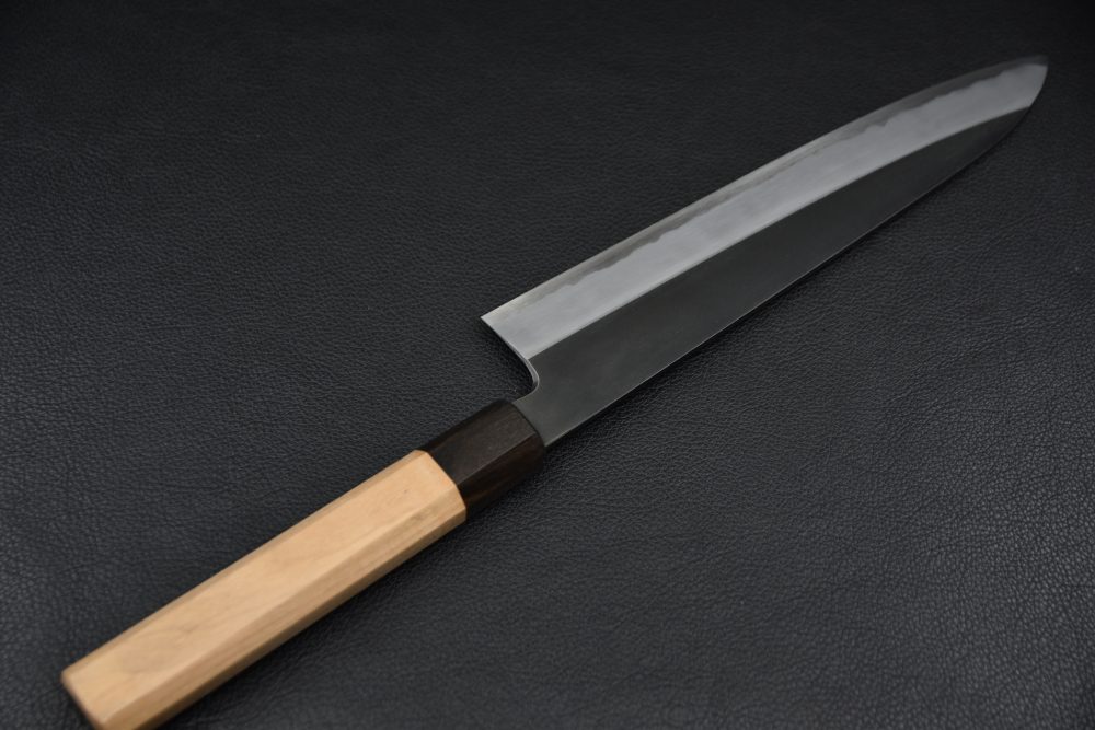Hitohira Kikuchiyo Kyuzo Shirogami #2 Kurouchi Gyuto 240mm Cerisier