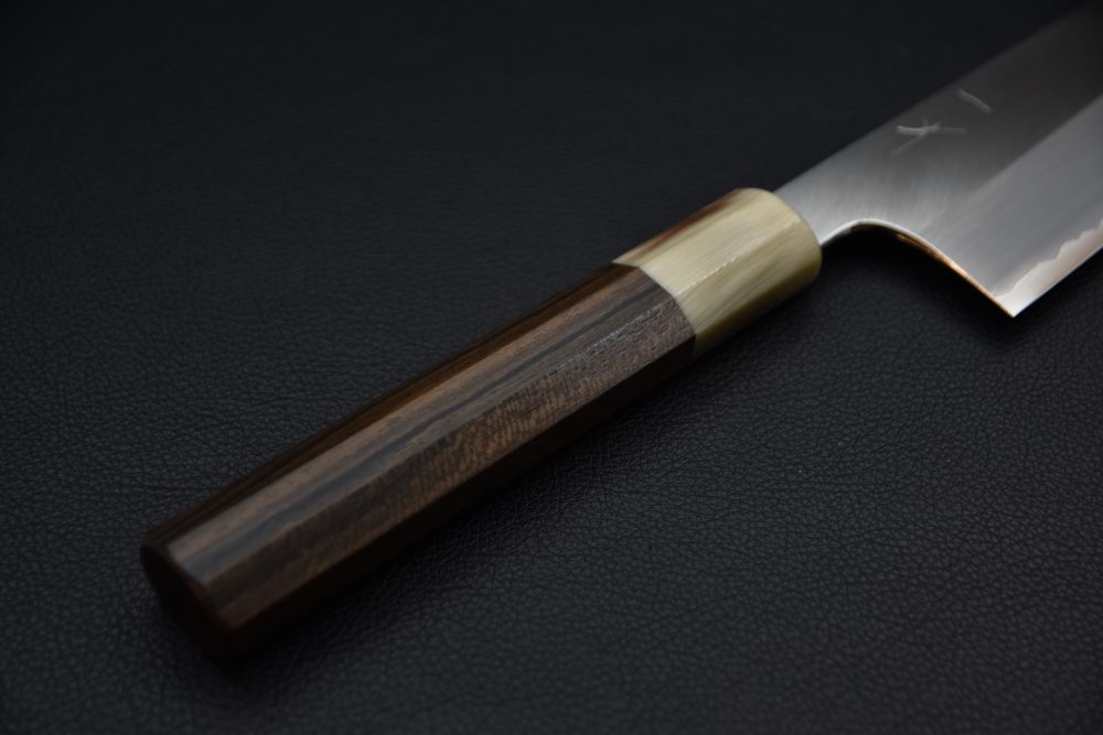 Hitohira Togashi Shirogami #1 Stainless Clad Kiritsuke Gyuto 240mm Ziricote