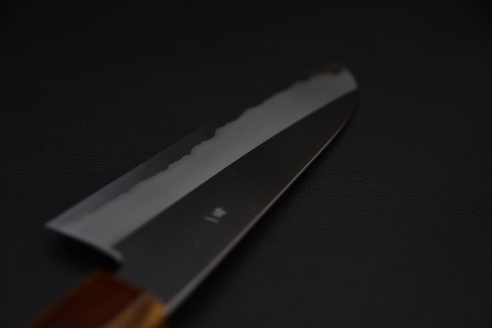 Hado Junpaku Shirogami #1 Stainless Clad Santoku 180mm Chêne Laqué