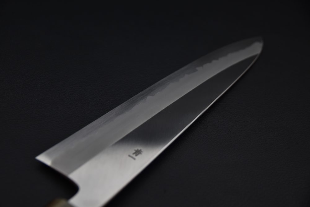 Hitohira Tanaka Kyuzo Aogami #1 Stainless Clad Gyuto 240mm Taihei Ebony