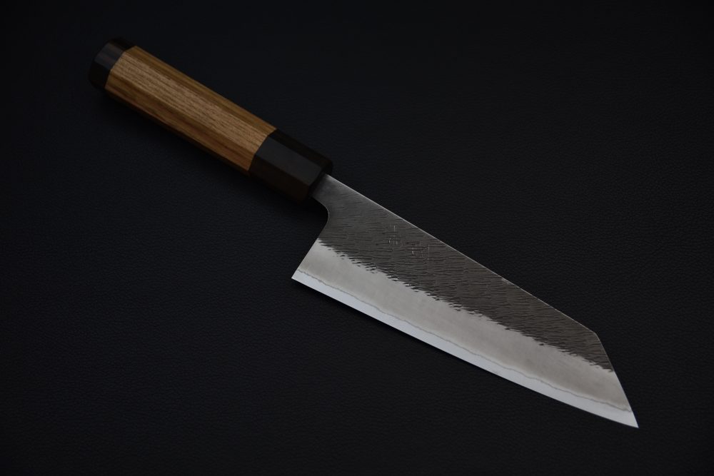 Yoshikane Hamono Shirogami #2 Stainless Clad Tsuchime Bunka 165mm