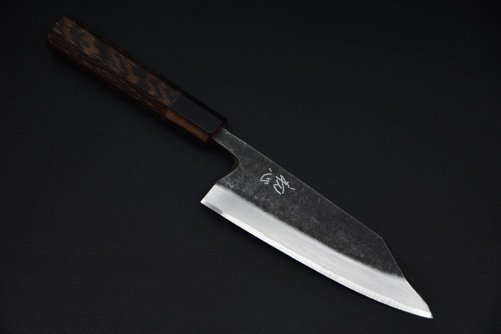 Hatsukokoro Shirasagi Kurouchi Aogami #2 Tsuchime Deba 180mm Wenge