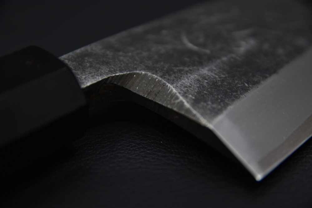 Hatsukokoro Shirasagi Kurouchi Aogami #2 Tsuchime Deba 150mm Wenge