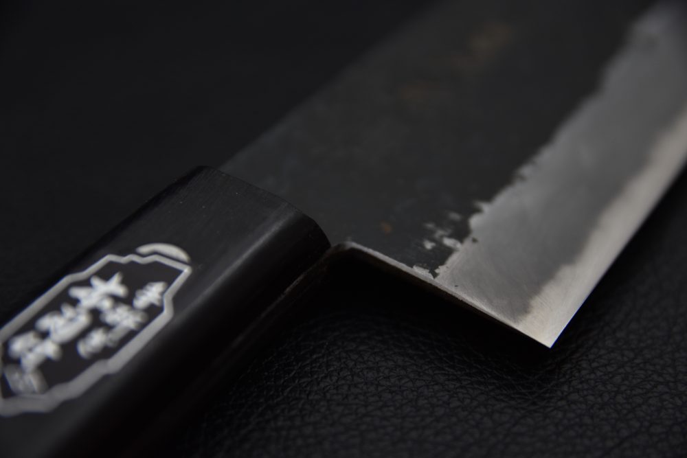 Morihei Hisamoto Kurouchi Shirogami #1 Gyuto 210mm Pakka