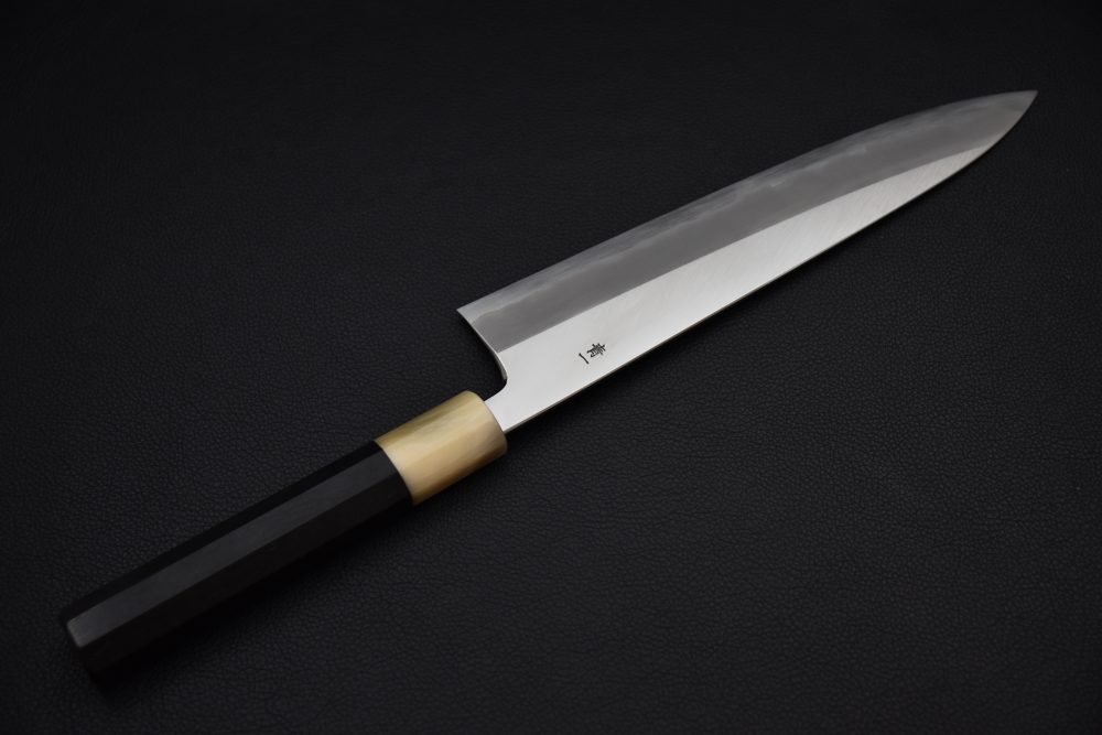 Hitohira Tanaka Kyuzo Aogami #1 Stainless Clad Gyuto 240mm Taihei Ébène