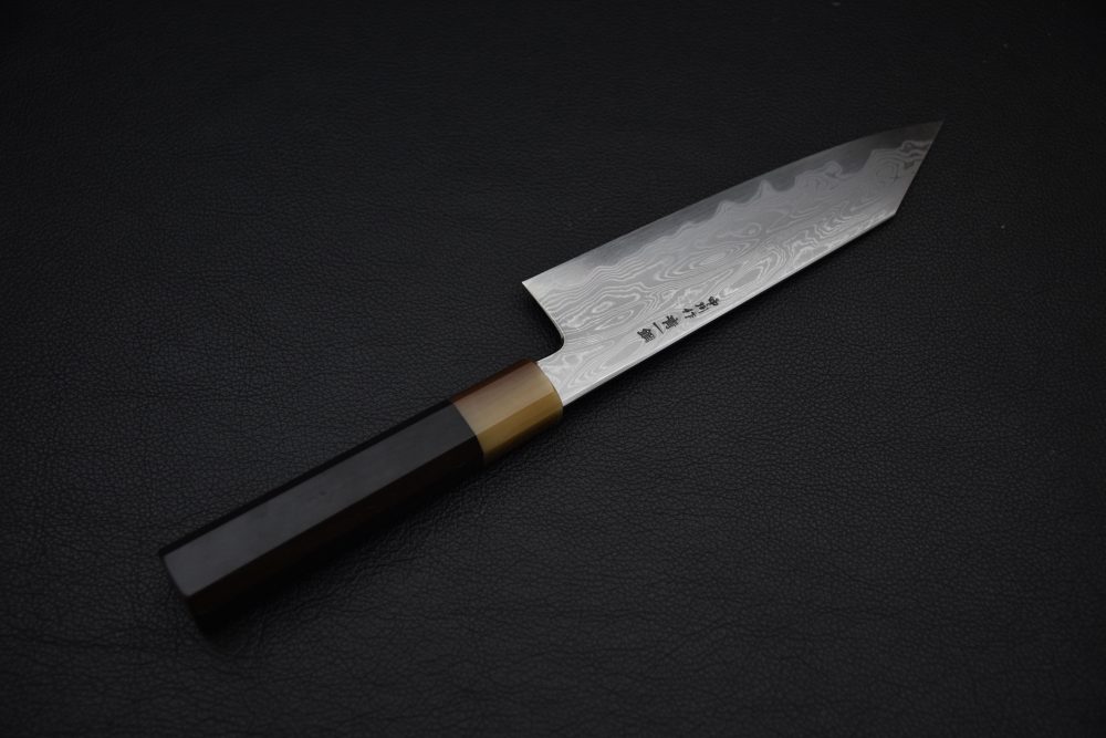 Nakagawa Uchihamono Aogami #1 Suminagashi Bunka 180mm Ébène