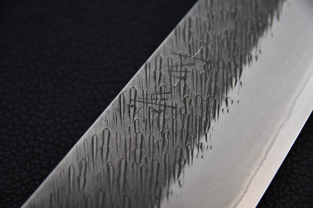 Yoshikane Hamono Shirogami #2 Stainless Clad Tsuchime Gyuto 210mm