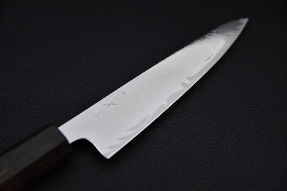 Hitohira Futana Nickel Damascus Petty 135mm Tagayasan