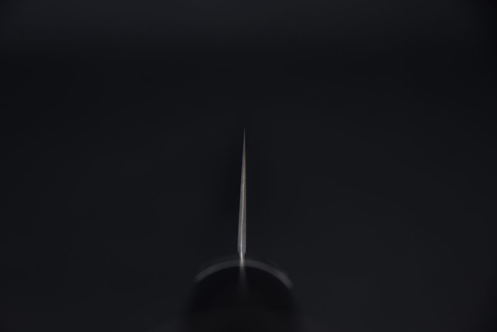 Hitohira Tanaka Kyuzo Aogami #1 Damascus Kiritsuke Gyuto 240mm Ébène Fusion