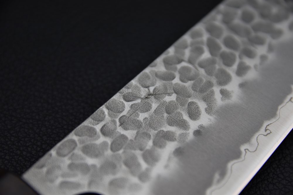 Hitohira Futana SB Migaki Tsuchime Kiritsuke Gyuto 210mm Cerisier