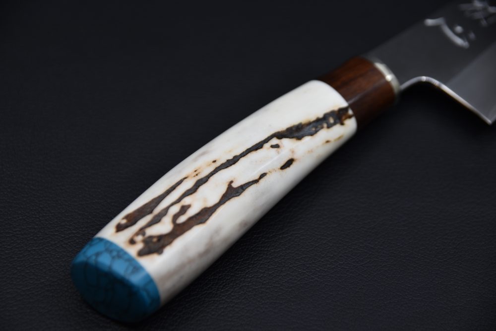 Nakagawa Uchi Hamono Ginsan Migaki Gyuto 210mm Stag Horn