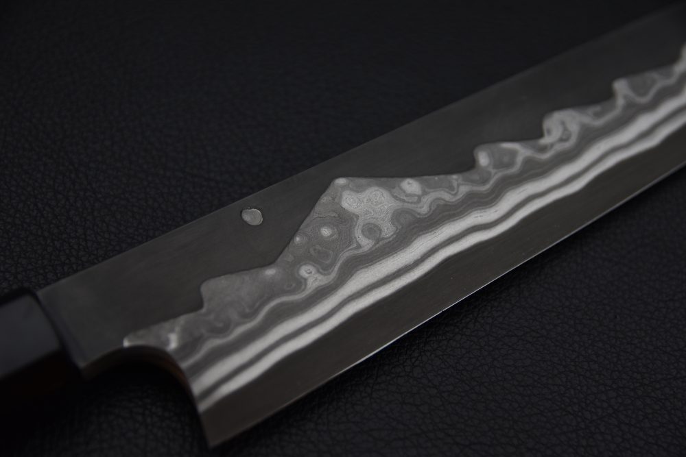 Nigara Hamono Troll killer Aogami #2 Damascus Yanagiba 300 Karin