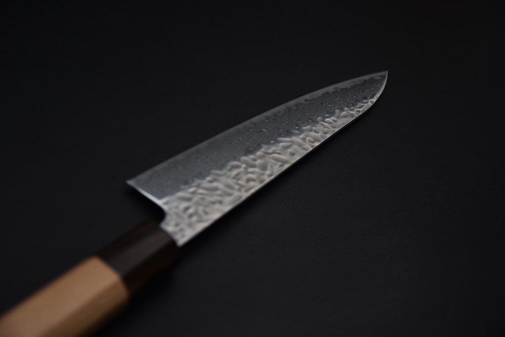Hitohira Futana Stainless Tsuchime Damascus Gyuto 180mm Cerisier