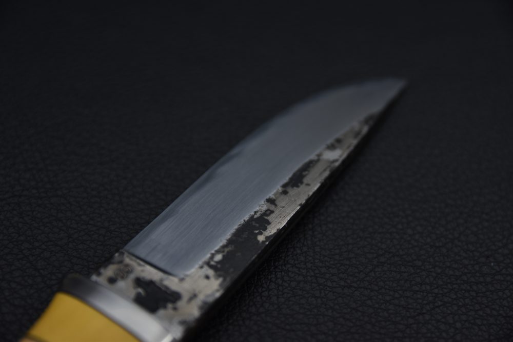 Kanatoko Couteau De Chasse À Lame Fixe Aogami #2 Amarello (#008)
