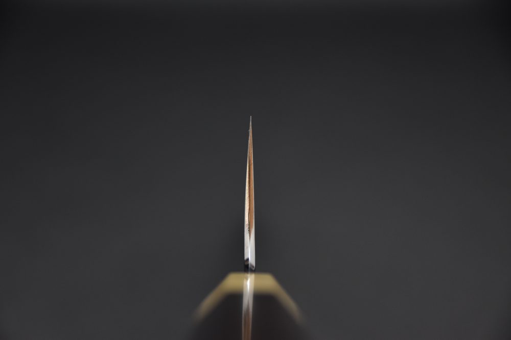 Hitohira Togashi Shirogami #1 Stainless Clad Kasumi Gyuto 240mm Ebony