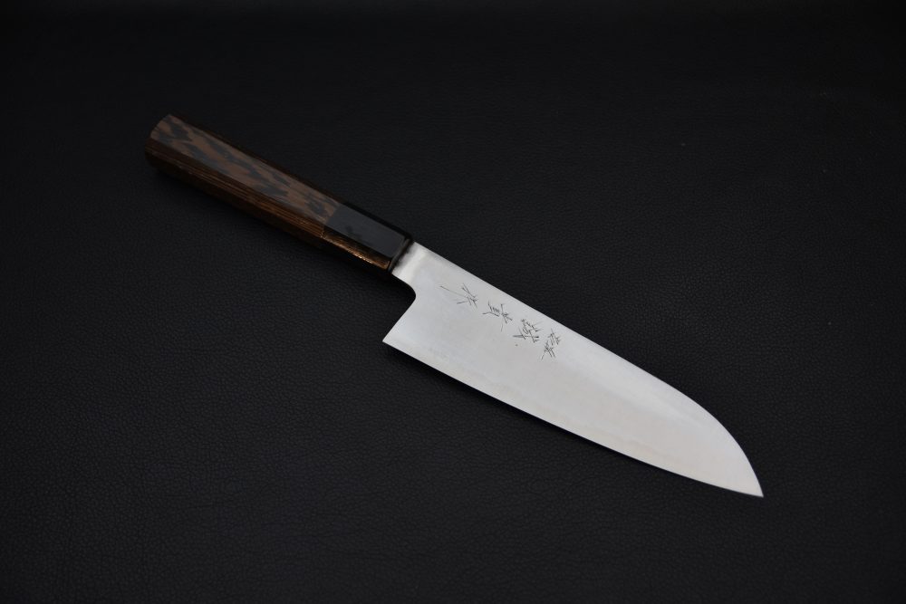 Tanaka Shigeki Aogami #2 Stainless Clad Santoku 180mm Tagayasan
