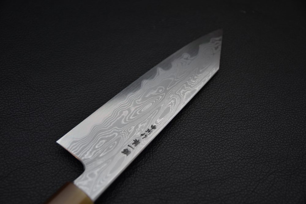 Nakagawa Uchihamono Aogami #1 Suminagashi Bunka 180mm Ébène