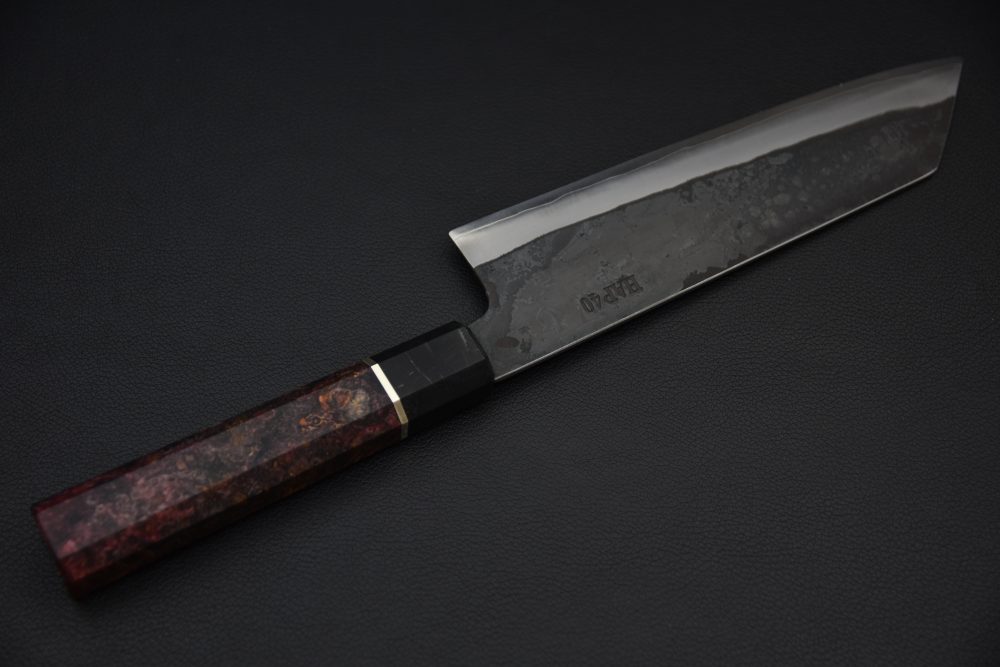 Yoshida Hamono HAP 40 Bunka 190mm Kurouchi Maple Burl (Black)