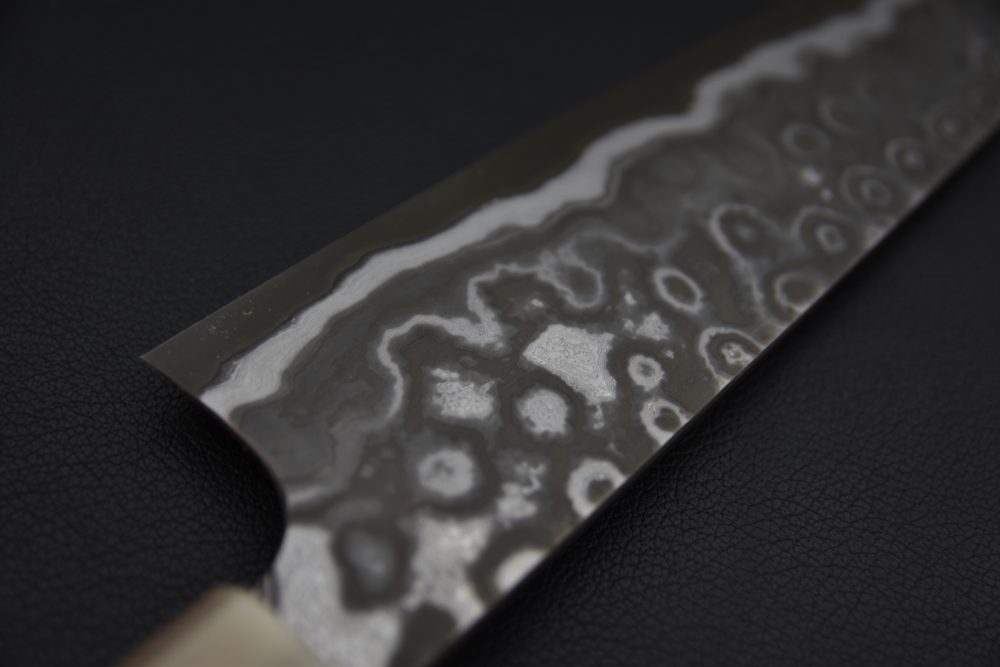 Nigara Hamono Aogami #2 Damascus 210mm Gyuto Ébène #2