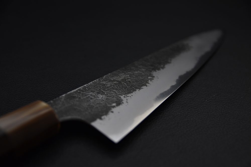 Mazaki Hamono Shirogami #2 Kuro Nashiji Gyuto 240mm Ébène