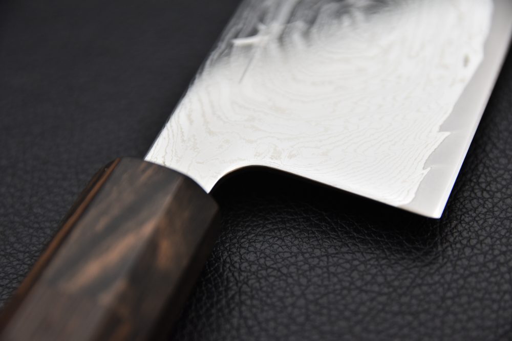 Hitohira Futana Nickel Damascus Nakiri 165mm Tagayasan