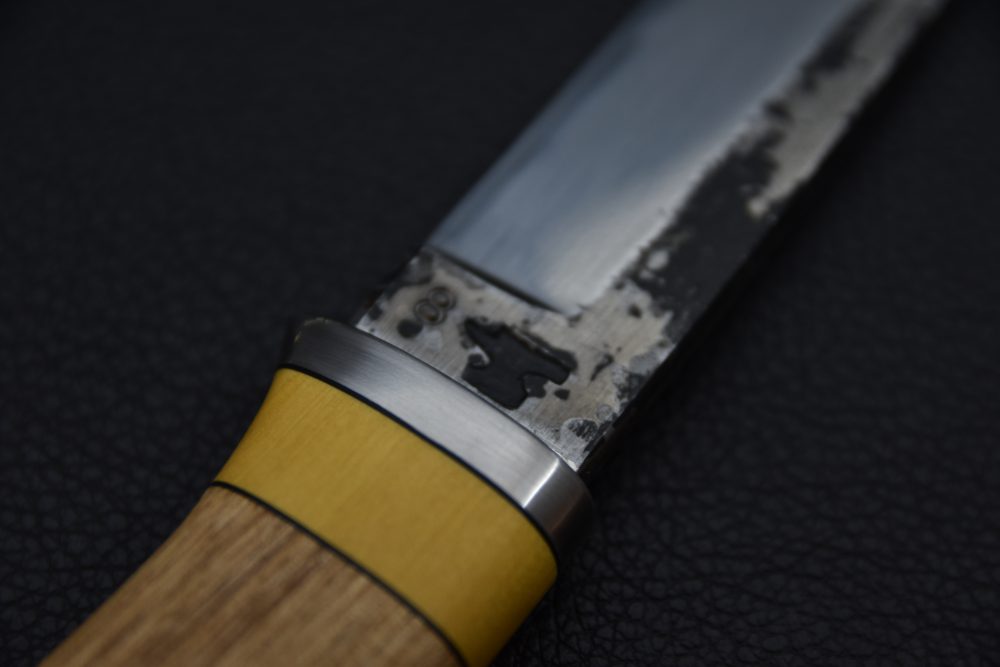 Kanatoko Couteau De Chasse À Lame Fixe Aogami #2 Amarello (#008)