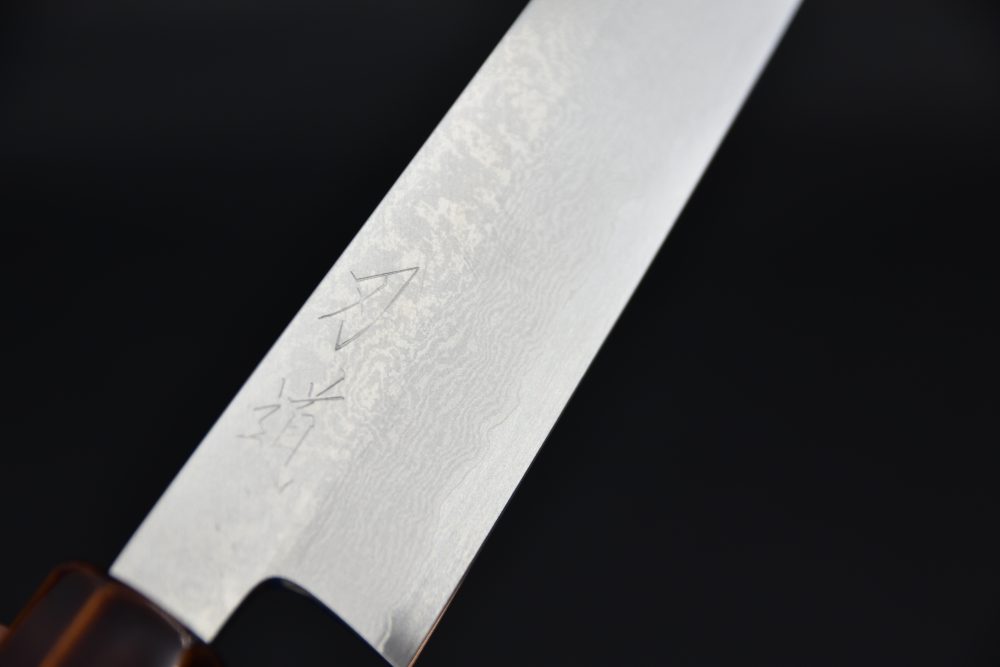 Hado Ginsan Damascus Kiritsuke Petty 150mm Kijiro Laqué