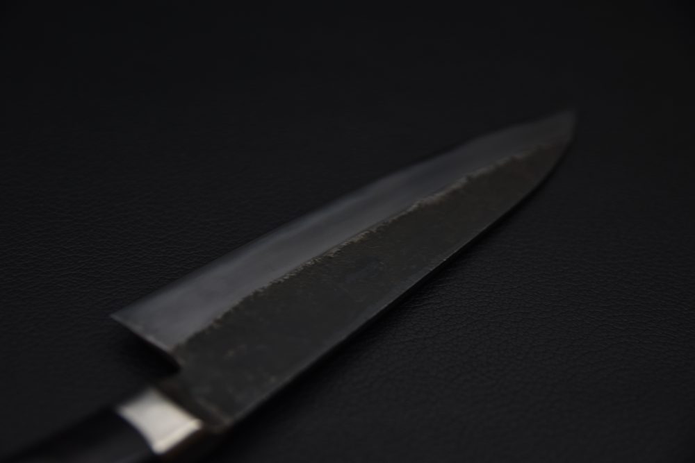 Morihei Hisamoto Kurouchi Shirogami #1 Petty 135mm Pakka (Fine Finish)