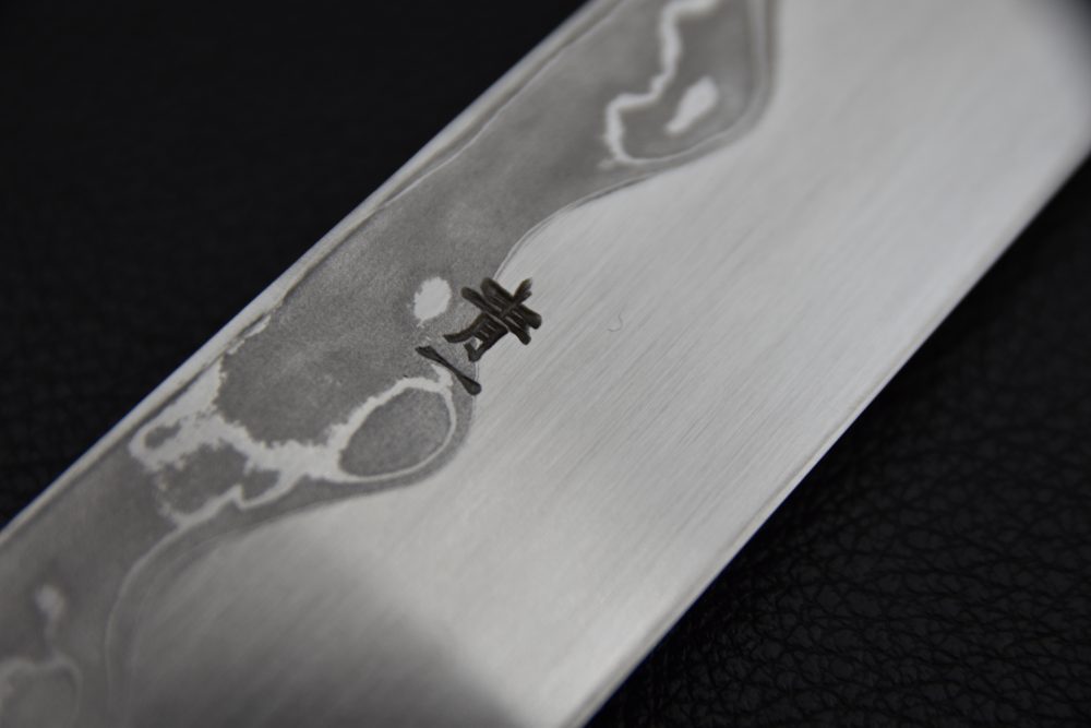 Hitohira Tanaka Manzo Aogami #1 Damascus Left-Handed Yanagiba 300mm Ebony