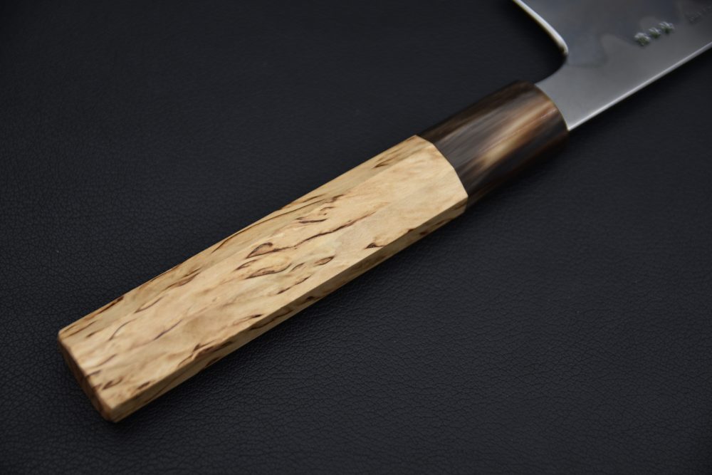 Hitohira Togashi Yohei White #1 Mizu Honyaki Kiritsuke Gyuto 240mm Taihei Masur Birch #024