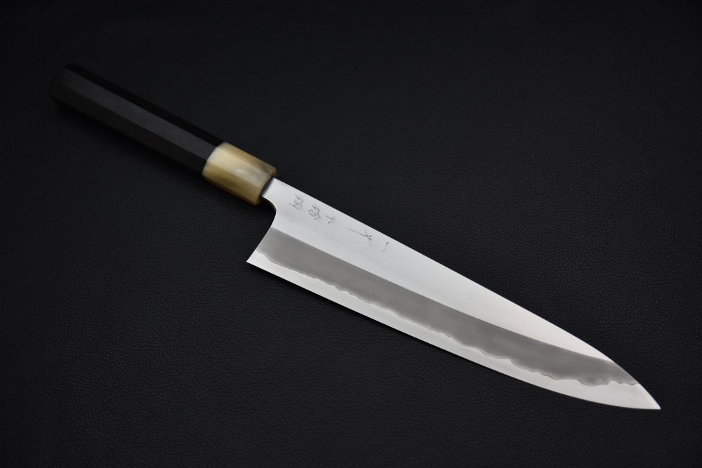 Hitohira Tanaka Kyuzo Aogami #1 Stainless Clad Gyuto 240mm Taihei Ébène
