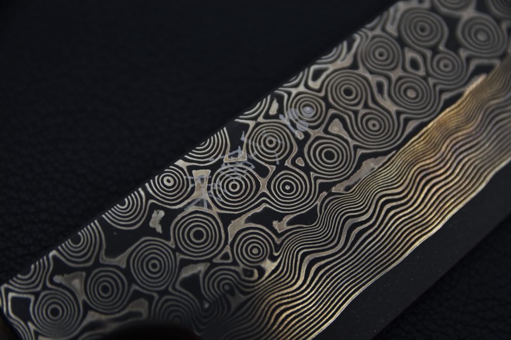 Nigara Hamono Anmon kuzome Ginsan Sakimaru 300mm Snakewood