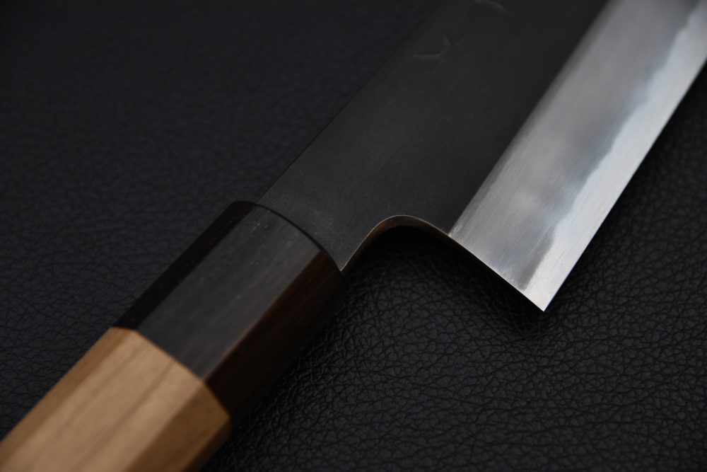 Hitohira Kikuchiyo Kyuzo Shirogami #2 Kurouchi Gyuto 210mm Cerisier