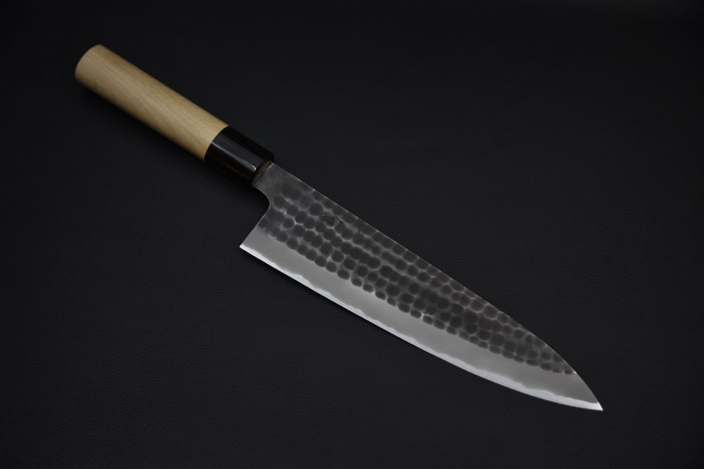 Hitohira Hinode Tsuchime Shirogami #2 Stainless Clad Gyuto 210mm Ho