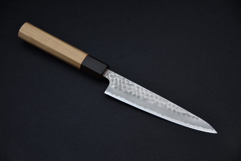 Hitohira Futana SB Migaki Tsuchime Petty 135mm Cerisier