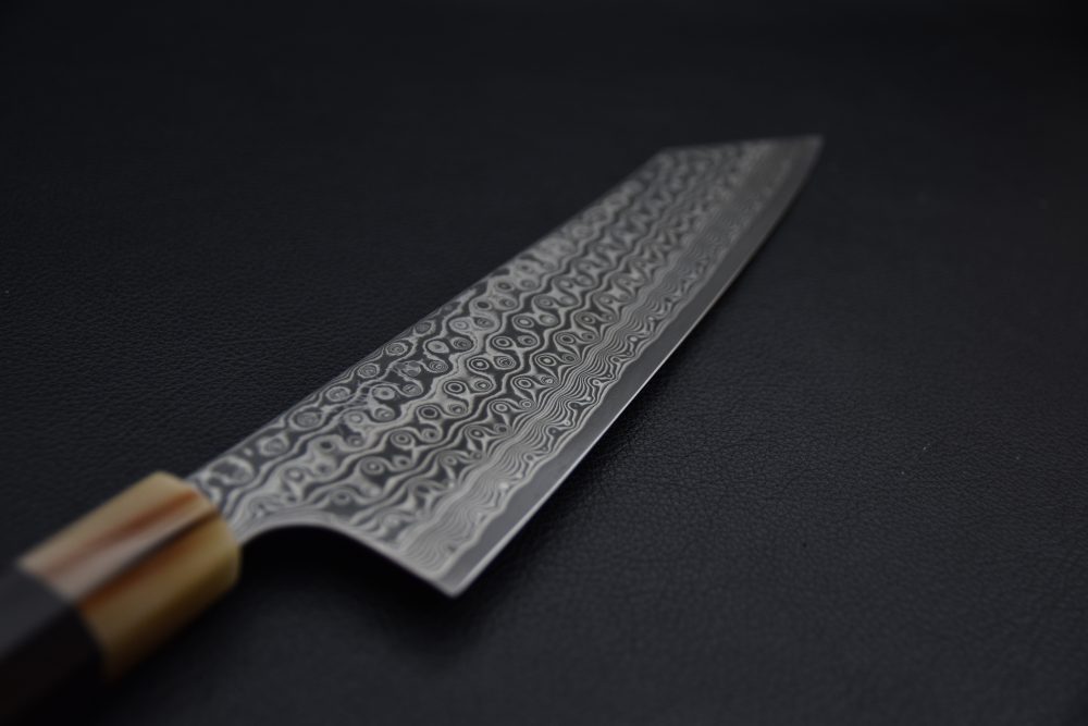 Nigara Hamono SG2 Anmon Damascus Kiritsuke Gyuto 240mm Ébène